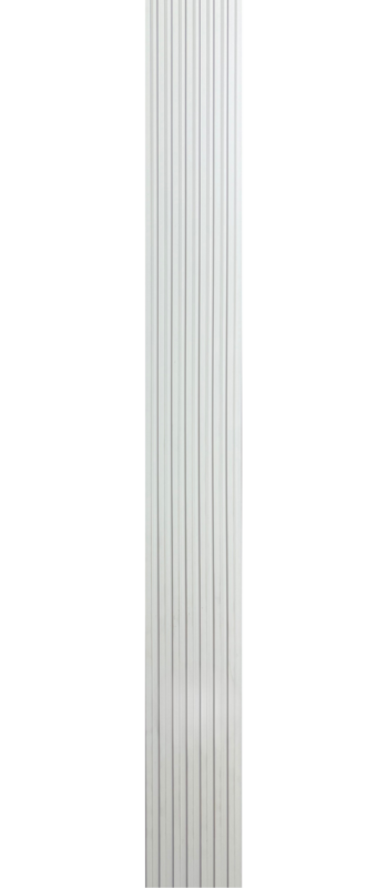 3D letvice za zid bijele boje - dekorativni WPC zidni panel 3.0x0.135m