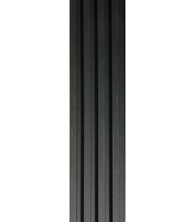 3D letvice za zid crne boje Charcoal - dekorativni WPC zidni panel 2.8x0.16m