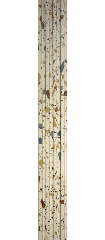 3D letvice za zid šarene multicolor - dekorativni WPC zidni panel 2.8x0.16m