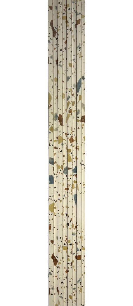3D letvice za zid šarene multicolor - dekorativni WPC zidni panel 2.8x0.16m