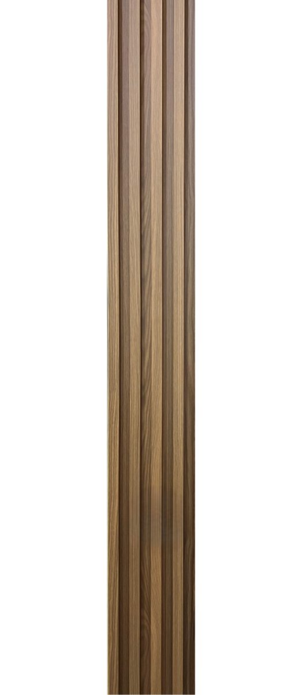 3D letvice za zid smeđe boje espresso - drvo dezen WPC zidna obloga 2.8x0.16m