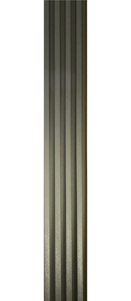 3D letvice za zid brončane boje - metalni efekt WPC zidni panel 2.8x0.16m