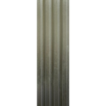3D letvice za zid srebrne boje - chrome metalik WPC zidni panel 2.8x0.16m