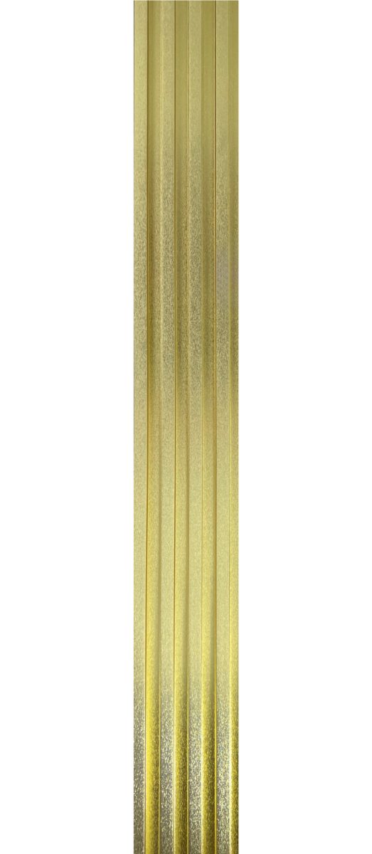 3D Letvice Zlatne I3D160003 - Gold Metalik 2.8x0.16m 3D letvice za zid zlatne boje - metalik efekt WPC zidni panel 2.8x0.16m