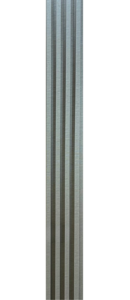 3D letvice za zid vanila krem boje - tekstilni uzorak WPC obloga 2.8x0.16m